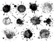 © Nikita - Ink blots, monochrome splatter design