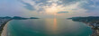 aerial panorama view beautiful sunset The beautiful sky reflects on the sea.scenery sunset at  Patong Beach, Phuket used to be one of the top tourist destinations in the world.
sky sunset background