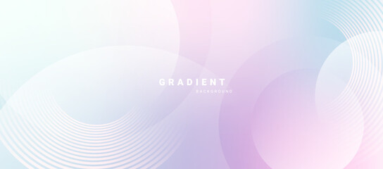Wall Mural - pastel gradient abstract background with curved geometric lines
