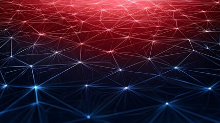 Wall Mural - the image displays a complex network of interconnected light lines, transitioning from deep blue at 