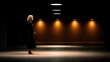 © Валентина Егоровна З - A minimalist composition: her illuminated by a single spotlight while the background fades into darkness.