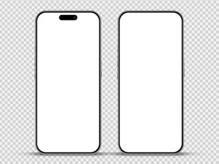 Wall Mural - realistic smartphone mockup. mobile phone vector with isolated on white background. device front vie