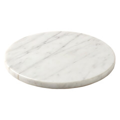 A single marble trivet isolated on a transparent background