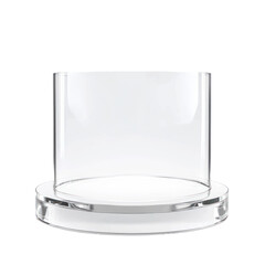 Transparent acrylic podium for conference use isolated on transparent background
