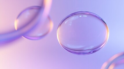 Multicolored, translucent spheres in motion against a soft gradient background.