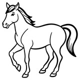 Black horse vector illustration
