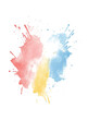© Abhishek - abstract colorful watercolor splashes isolated on white background