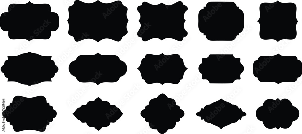 Vintage frames and labels vector set. Label frames. Decorative frames ...