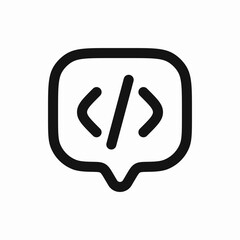 code speech bubble icon sign vector