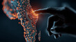 © Ami - digital map of africa and hand of african scientist - concept of technological growth
