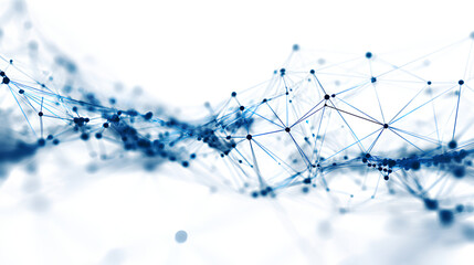 Canvas Print - abstract tech network connection dots. digital technology and big data analysis background. white ba
