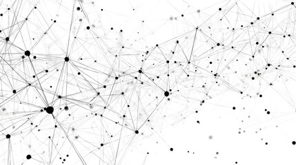 Canvas Print - abstract tech network connection dots. digital technology and big data analysis background. white ba