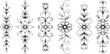 © SHAMIM - Ornate floral decorative borders with leaves and buds black and white illustration