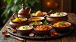 © Ayesha - Assorted Indian Dishes With Garnish Indian food curry