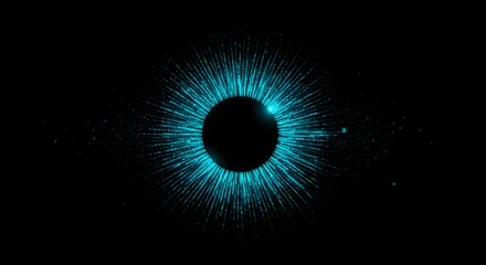 Digital eye, data network and cyber security technology, vector background. Futuristic tech of virtual cyberspace and internet secure surveillance, binary code digital eye or safety scanner