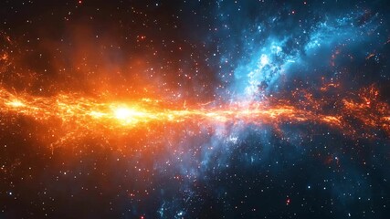 Wall Mural - A stunning cosmic vista showcases an explosive celestial dance of light and color, igniting the imagination with its breathtaking beauty.