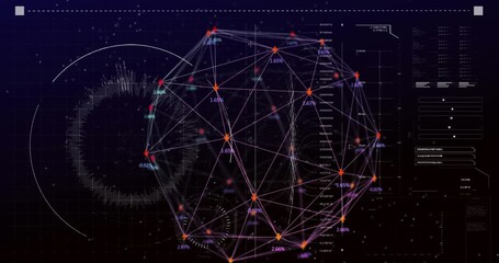 Wall Mural - animation of scope scanning over data processing