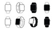 © Tm Studio - Collection of smartwatch illustrations in various styles and angles