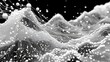 © Ryulookyee - a monochromatic rendering displays an abstract scene with undulating lines and spherical shapes
