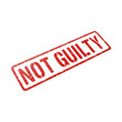© power stock - Transparent background red distressed stamp with the words not guilty isolated on transparent background