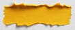 © BW - Ripped-off swatch of bright yellow paint or dye on a textured white surface
