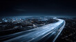 © SMART.art - diagonal light streaks over cityscape blurred silhouette speed and innovation idea illustration concept scene visual for commercial design use high detail quality stock image illustration concept