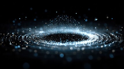 Wall Mural - a mesmerizing abstract image depicting swirling particles and light, creating a cosmic and ethereal 