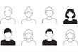 © ALI - User profile icons collection people avatars vector illustration