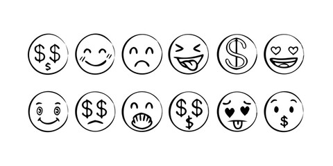 Hand Drawn Em Dash Symbols punctuation typography