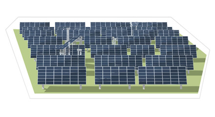 Renewable Energy Farm: Array of Solar Panels Harnessing the Power of the Sun for Sustainable Electricity Generation
