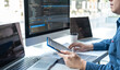 © Ngampol - Professional Development programmer working in programming website a software and coding technology, writing codes and data code, Programming with HTML, PHP and javascript