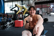 © ijeab - Happy Overweight Man Smiling After Workout at Gym