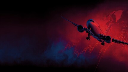 The air traffic control system tracks aircraft using a digital radar display