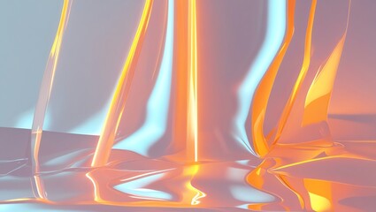 Wall Mural - abstract neon light sculptures