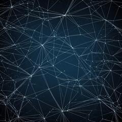 wireframe background with plexus effect. futuristic vector illustration