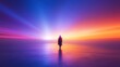© supattra - silhouette of a woman on a yacht at sunset