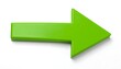 © Abraham - A single, bright green arrow, casting a soft shadow, points to the right on a plain white background. Simple, clean, direction