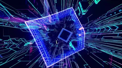 abstract representation of computer programming code and digital technology concepts symbolizing innovation