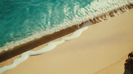 Wall Mural - A person strolling along the coast, enjoying the scenery and possibly collecting seashells or taking in the sights
