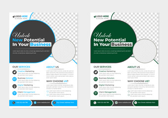 corporate business flyer design layout