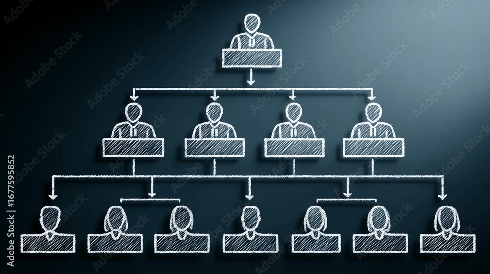 Company organizational hierarchy diagram structure showing leadership ...