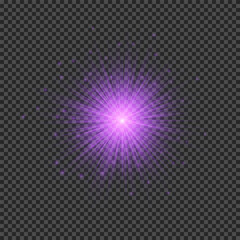 Wall Mural - light effect of purple lens flares