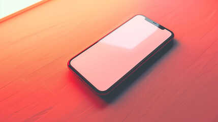 smartphone with blank screen, modern gadget, app presentation, mobile technology, isolated device, user interface mockup,
