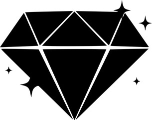 
diamondgemgemsparkleshineluxurypreciousstonebrilliantexpensivetreasurewealthelegantglamourstylishfashionaccessorydesigniconsymbolvectorillustrationgraphicclip artisolatedwhiteblackfacetcutshapegeomet