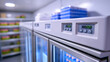 © Kateryna - Temperature controlled pharmaceutical storage facility with climate monitoring systems and sterile packaging protocols rows of medical supplies and drug inventory managed under