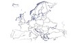 © sandi - A detailed outline map of Europe, highlighting individual country borders, showcases a simple yet informative geographic representation.