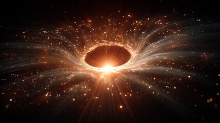 Wall Mural - Cosmic Abyss: A mesmerizing display of celestial wonders, featuring a fiery cosmic phenomenon at the heart of the universe, a vibrant dance of stardust, and luminous energy swirling within a vast.