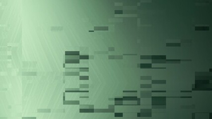 Futuristic Green Digital Blocks and Circuit Background in Abstract Technology Style