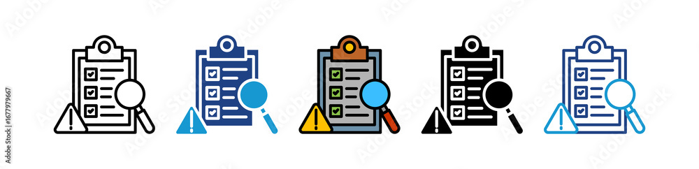 Risk Assessment multiple icon Stock Vector | Adobe Stock