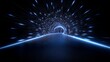 © Ali - Abstract digital tunnel with glowing lines and infinite perspective